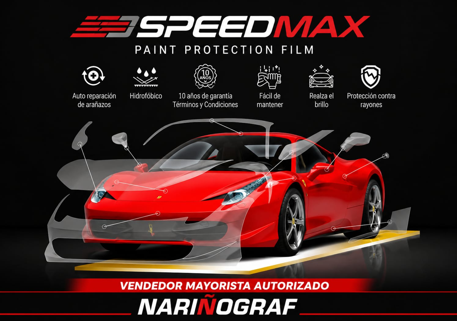 PPF SPEEDMAX Transparente TPU Alta Calidad